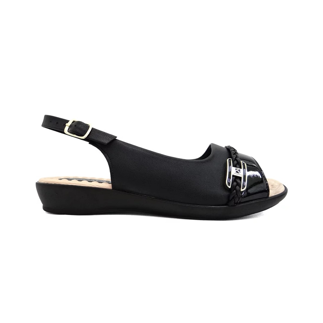 Sandália Piccadilly Rasteira Conforto 500349 Preto