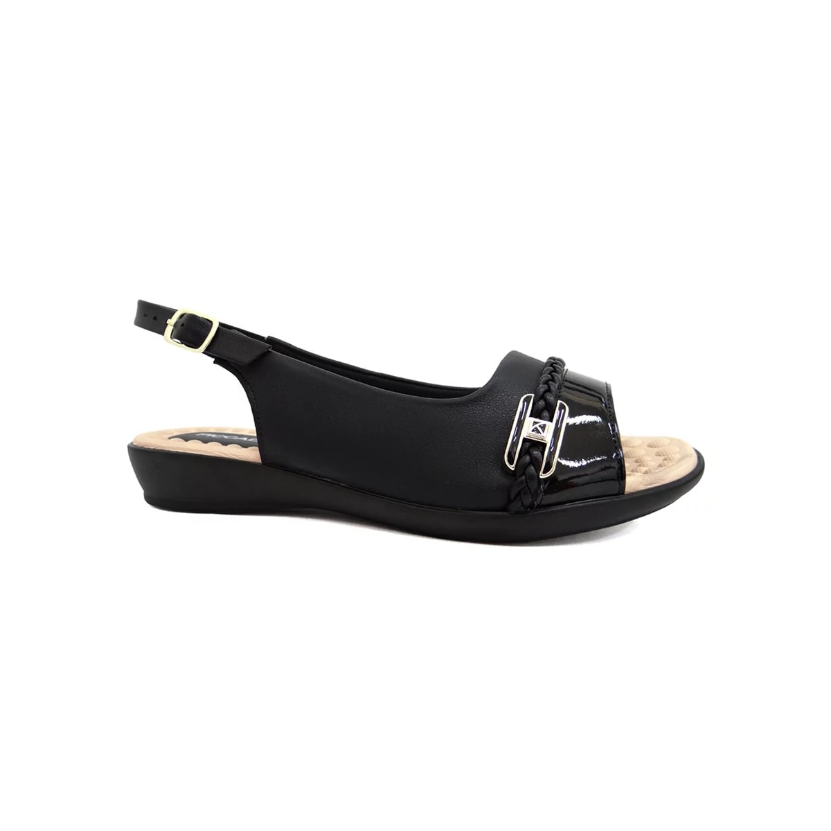 Sandália Piccadilly Rasteira Conforto 500349 Preto Sandália Piccadilly Rasteira Conforto 500349 Preto