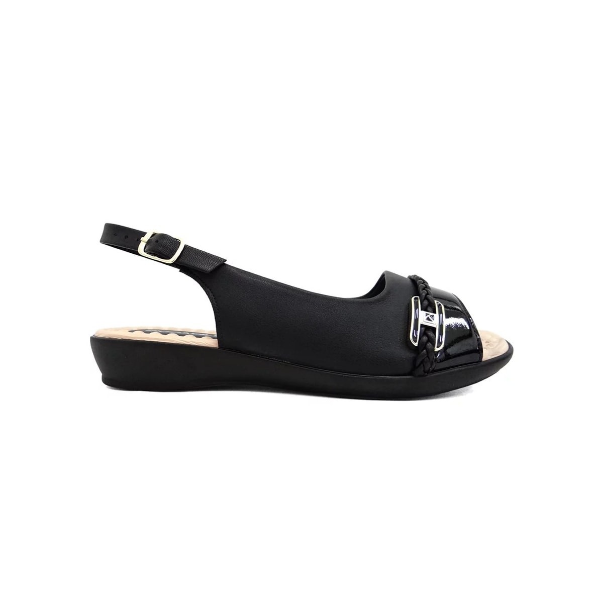 Sandália Piccadilly Rasteira Conforto 500349 Preto Sandália Piccadilly Rasteira Conforto 500349 Preto