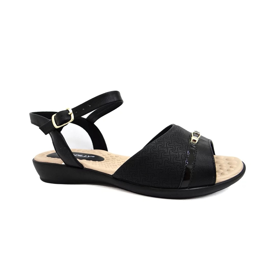 Sandália Piccadilly Rasteira Conforto 500351 Preto Sandália Piccadilly Rasteira Conforto 500351 Preto