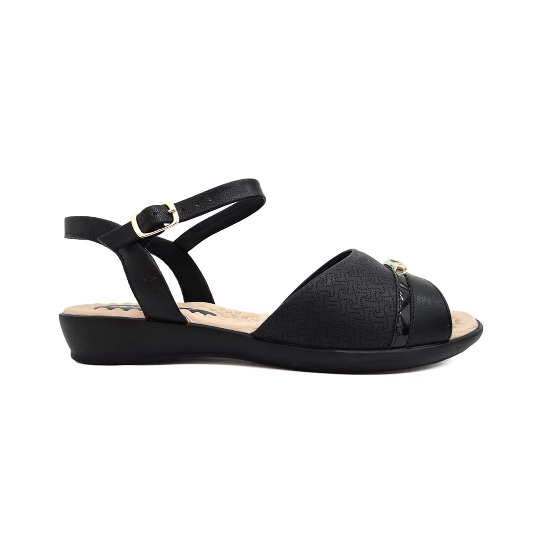 Sandália Piccadilly Rasteira Conforto 500351 Preto Sandália Piccadilly Rasteira Conforto 500351 Preto