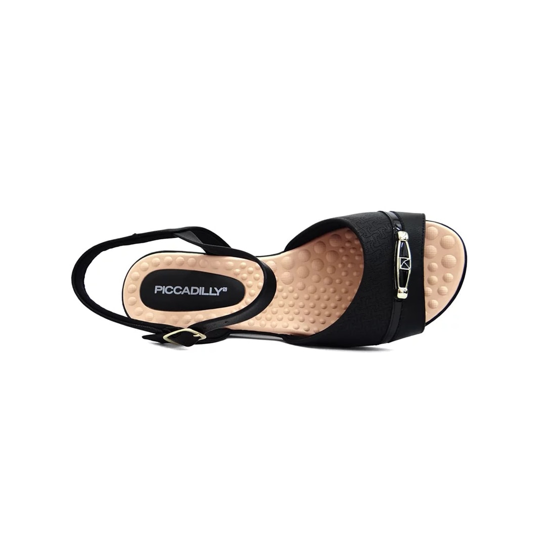 Sandália Piccadilly Rasteira Conforto 500351 Preto Sandália Piccadilly Rasteira Conforto 500351 Preto
