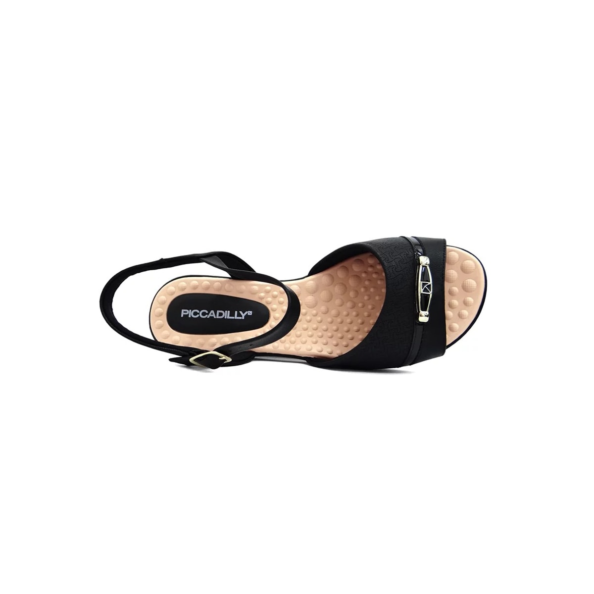 Sandália Piccadilly Rasteira Conforto 500351 Preto Sandália Piccadilly Rasteira Conforto 500351 Preto
