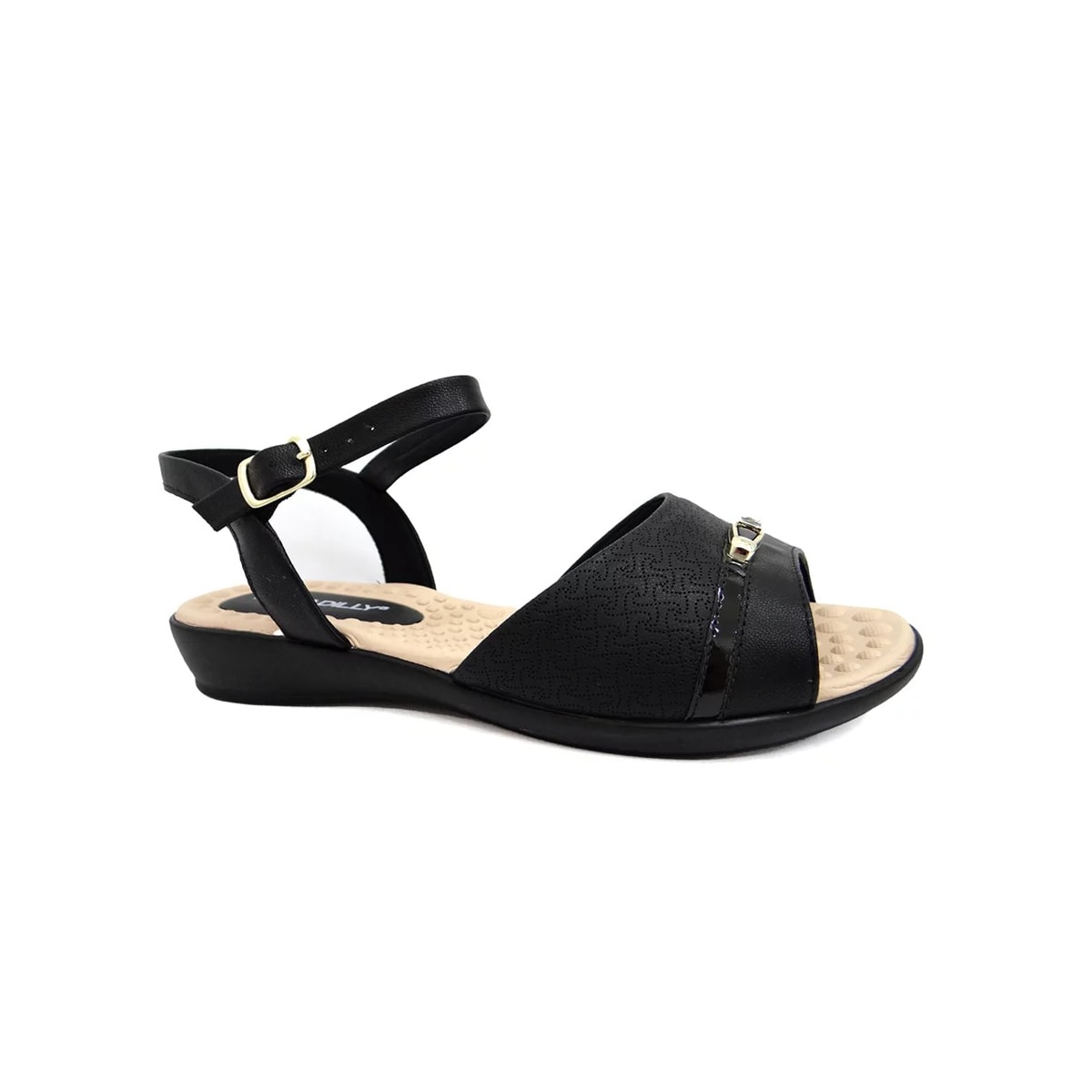 Sandália Piccadilly Rasteira Conforto 500351 Preto Sandália Piccadilly Rasteira Conforto 500351 Preto