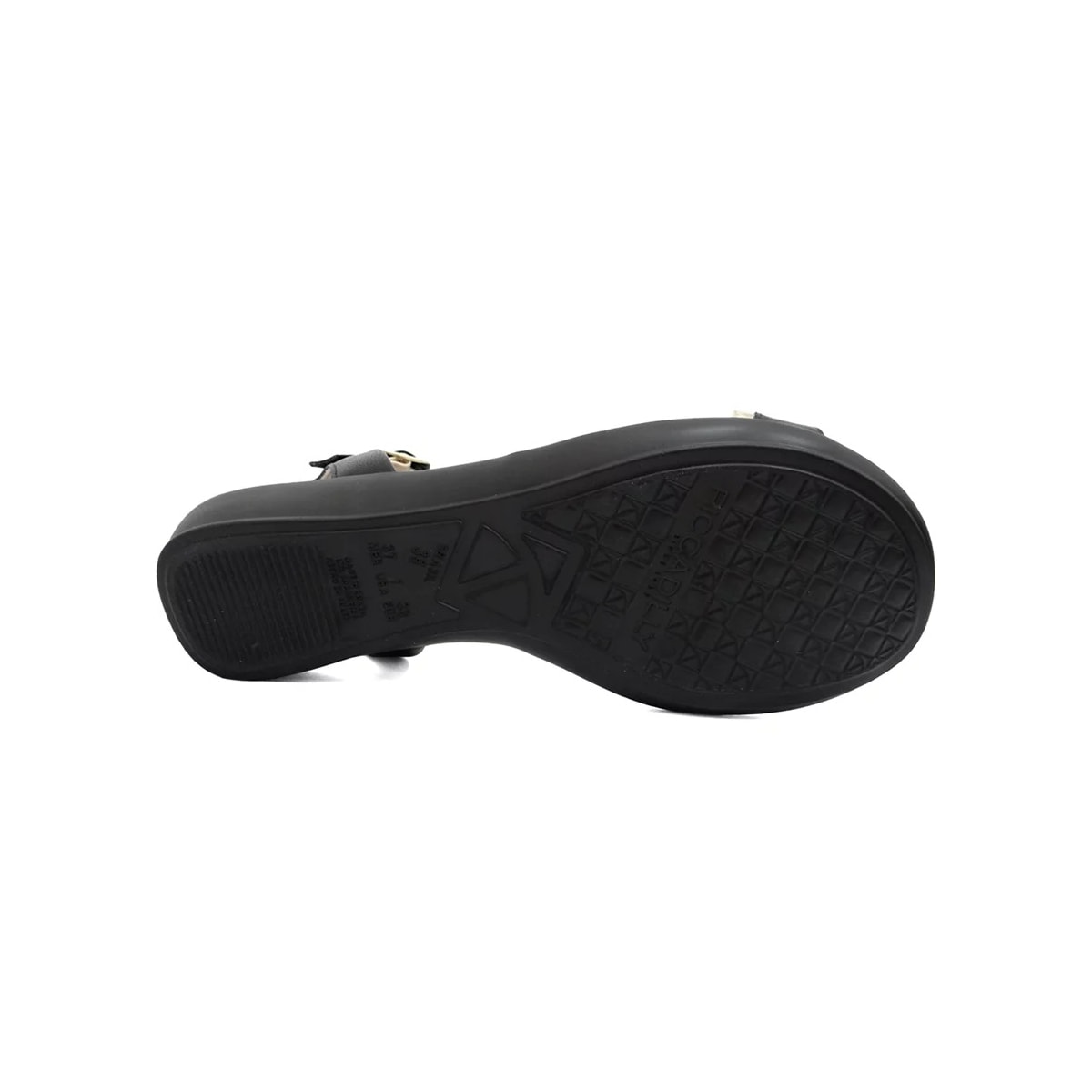 Sandália Piccadilly Rasteira Conforto 500351 Preto/Off White Sandália Piccadilly Rasteira Conforto 500351 Preto/Off White