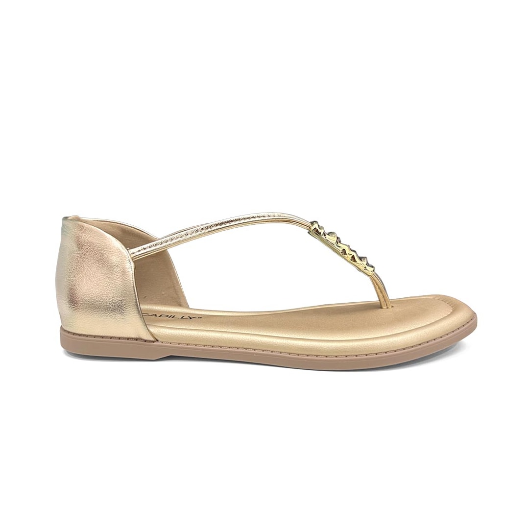 Sandália Piccadilly Rasteira Conforto 508091 Ouro