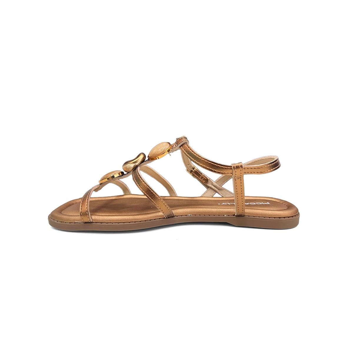 Sandália Piccadilly Rasteira Conforto 508093 Ouro Velho