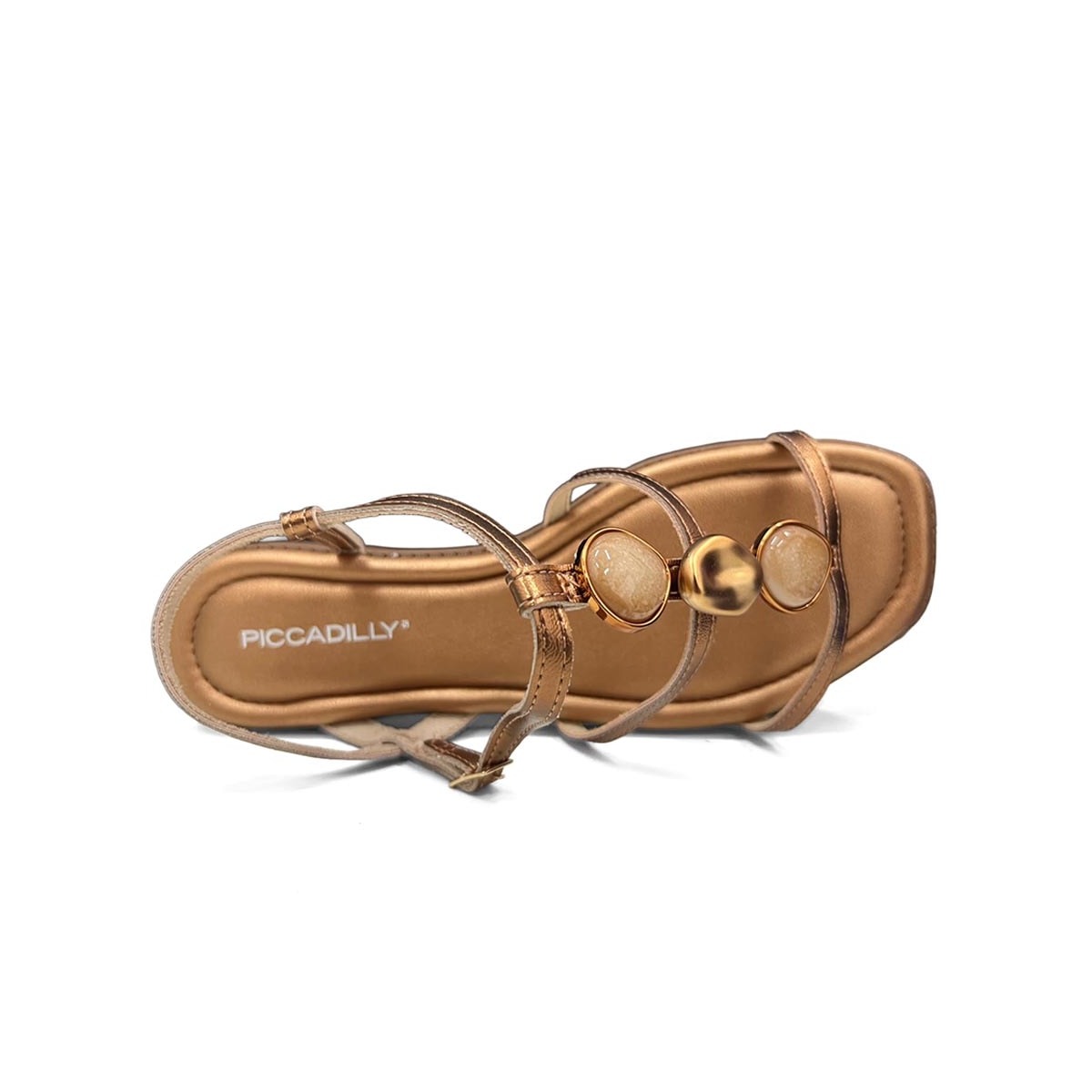 Sandália Piccadilly Rasteira Conforto 508093 Ouro Velho