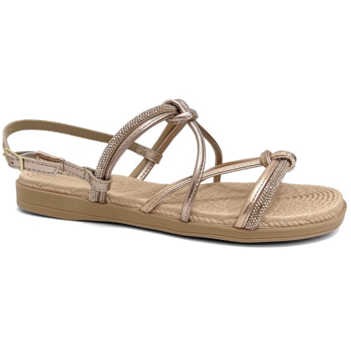 Sandália Piccadilly Rasteira Conforto 513011 Rose