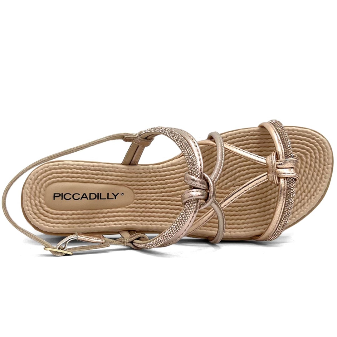 Sandália Piccadilly Rasteira Conforto 513011 Rose