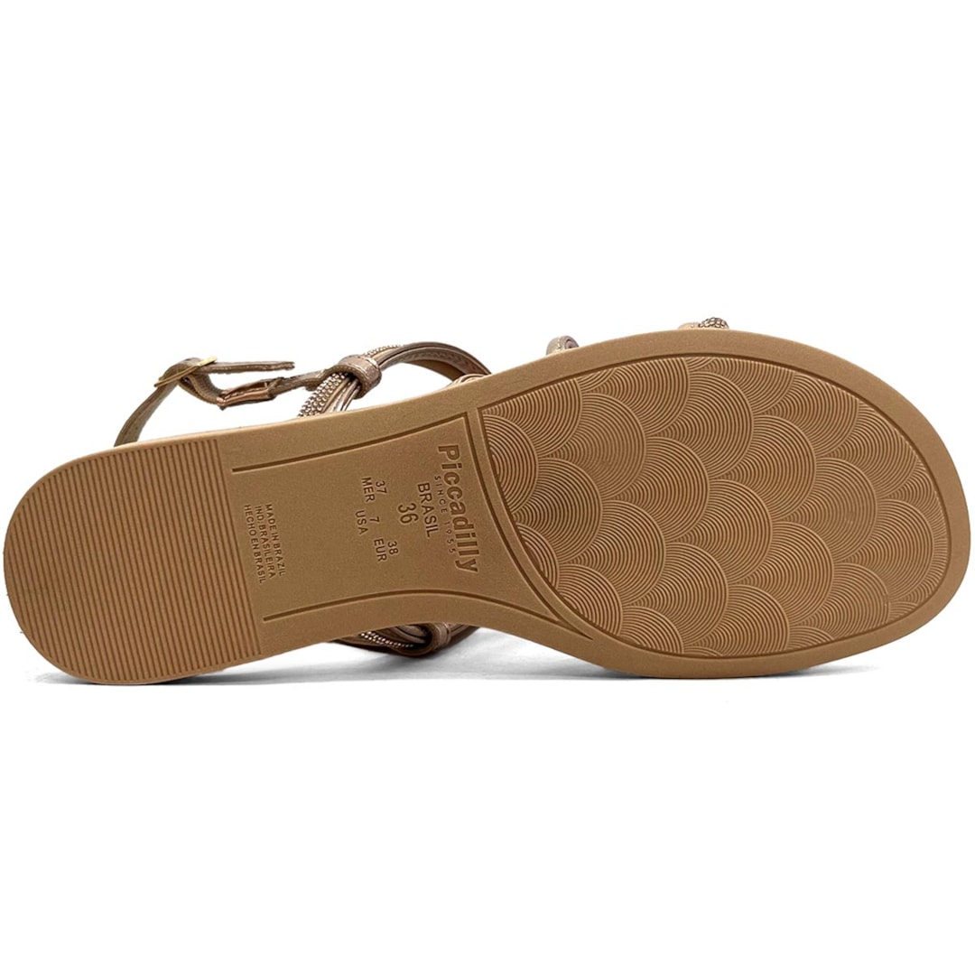Sandália Piccadilly Rasteira Conforto 513011 Rose