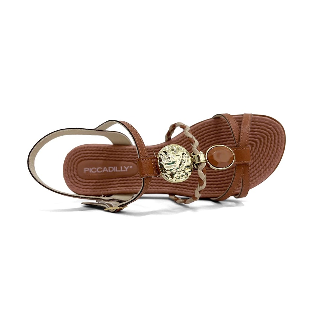 Sandália Piccadilly Rasteira Conforto 513040 Ocre Sandália Piccadilly Rasteira Conforto 513040 Ocre