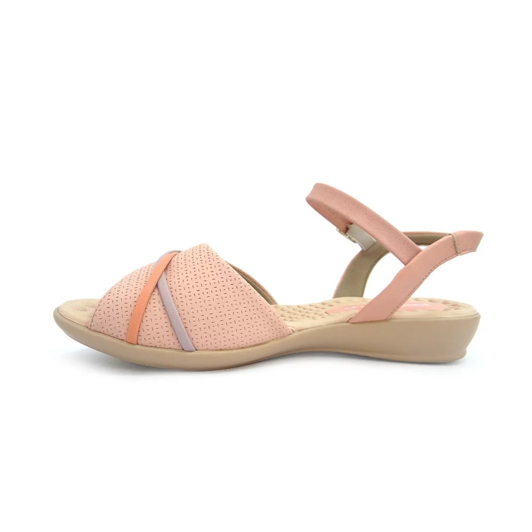 Sandália Piccadilly Rasteira Wide Fit 500331 Pessego