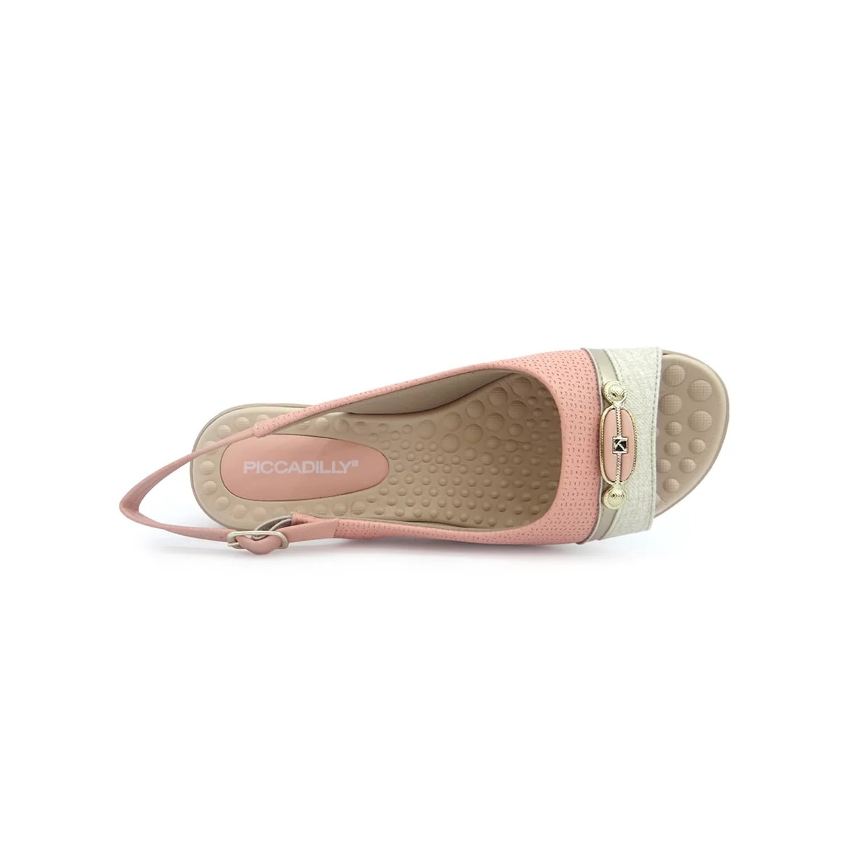 Sandália Piccadilly Rasteira Wide Fit 500332 Pessego Sandália Piccadilly Rasteira Wide Fit 500332 Pessego