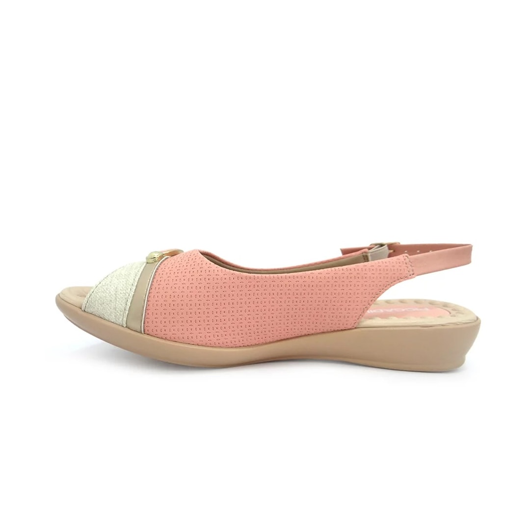 Sandália Piccadilly Rasteira Wide Fit 500332 Pessego