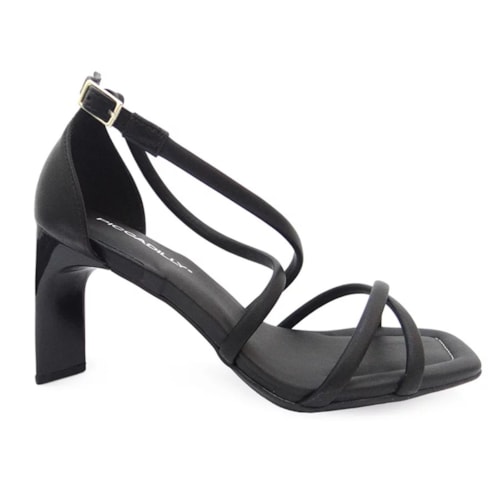 Detalhe - Sandália Piccadilly Salto Alto 655007 Preto