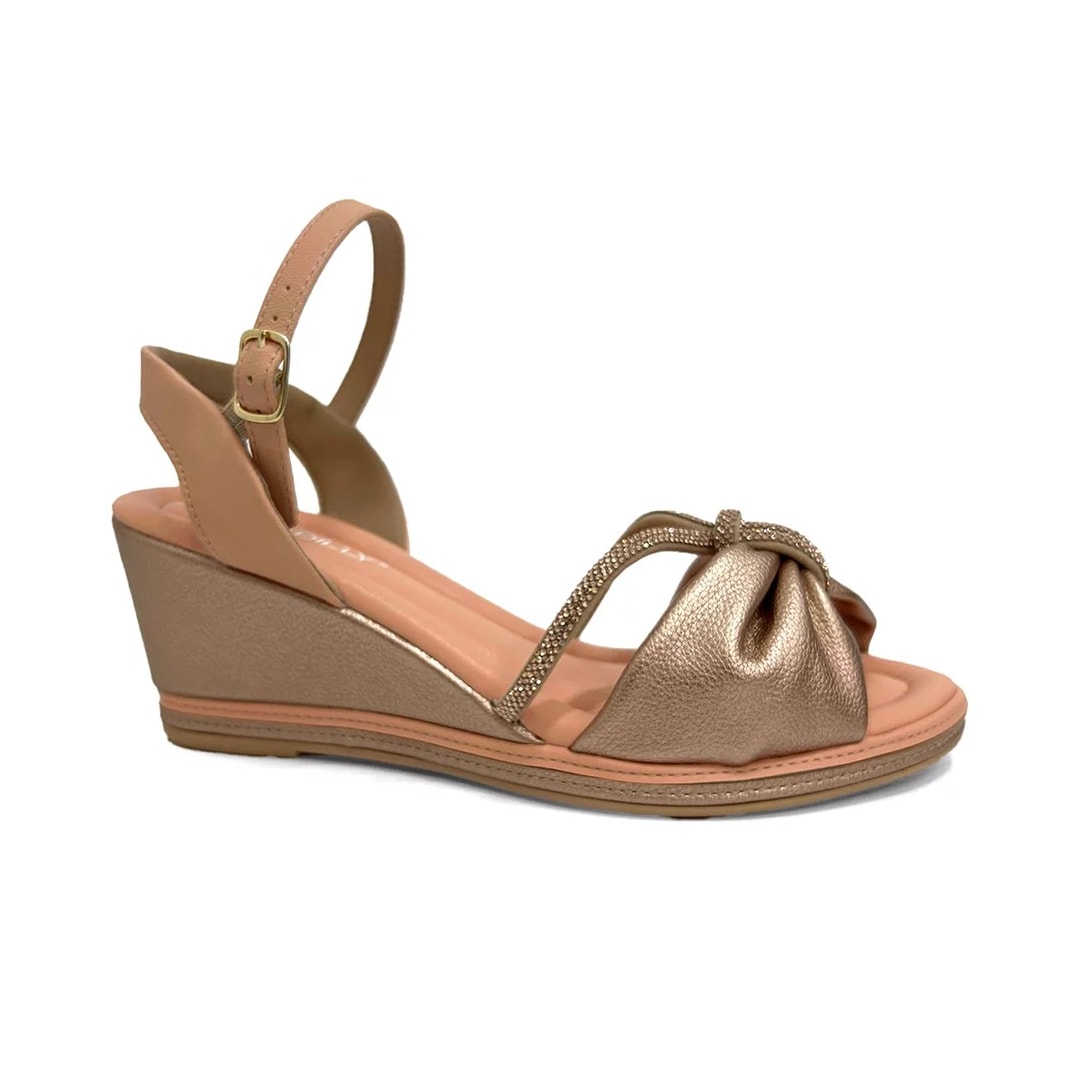 Sandália Piccadilly Salto Anabela 408227 Rose Sandália Piccadilly Salto Anabela 408227 Rose