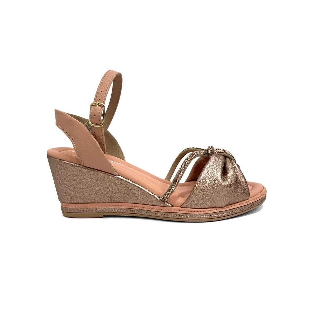 Sandália Piccadilly Salto Anabela 408227 Rose Sandália Piccadilly Salto Anabela 408227 Rose