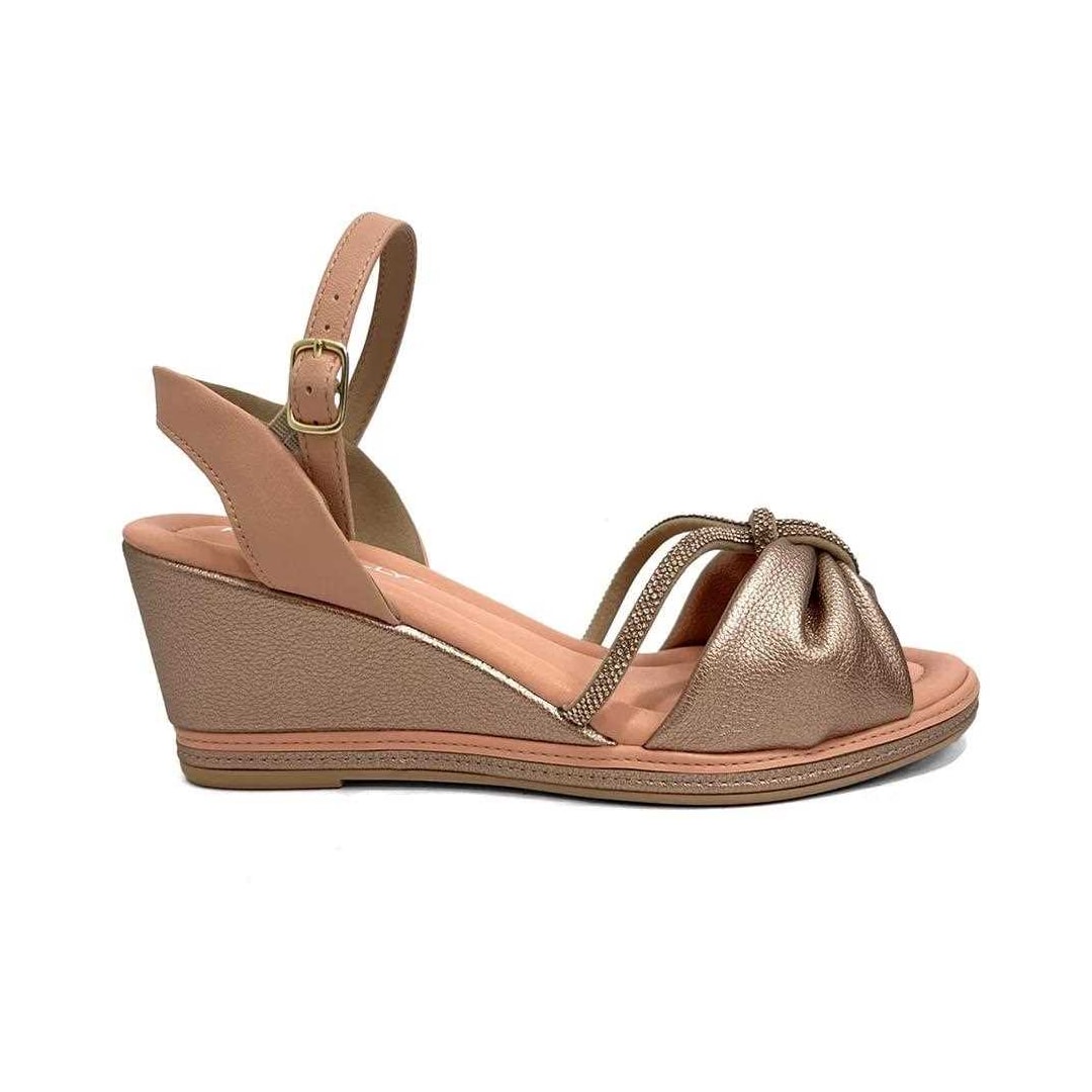 Sandália Piccadilly Salto Anabela 408227 Rose Sandália Piccadilly Salto Anabela 408227 Rose