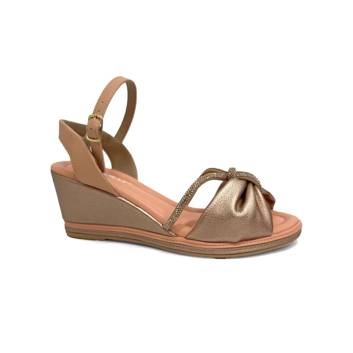 Sandália Piccadilly Salto Anabela 408227 Rose Sandália Piccadilly Salto Anabela 408227 Rose