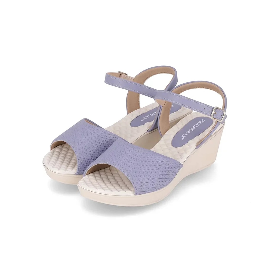 Sandália Piccadilly Salto Anabela 540371 Quartzo Azul