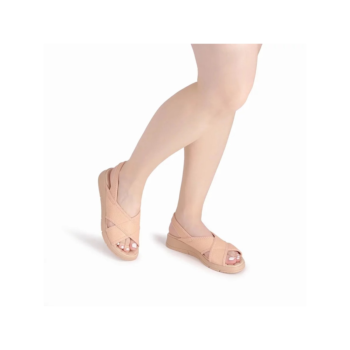 Sandália Piccadilly Salto Anabela 571005 Rose Sandália Piccadilly Salto Anabela 571005 Rose