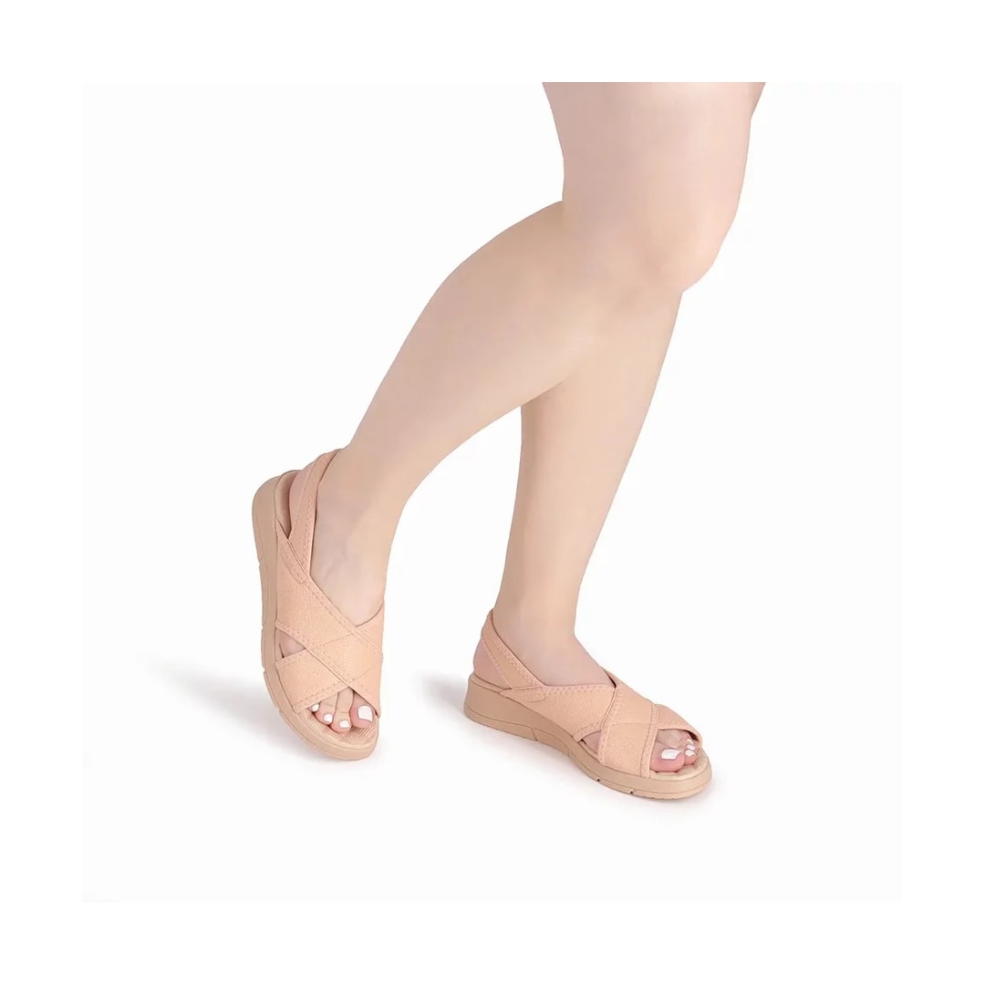 Sandália Piccadilly Salto Anabela 571005 Rose