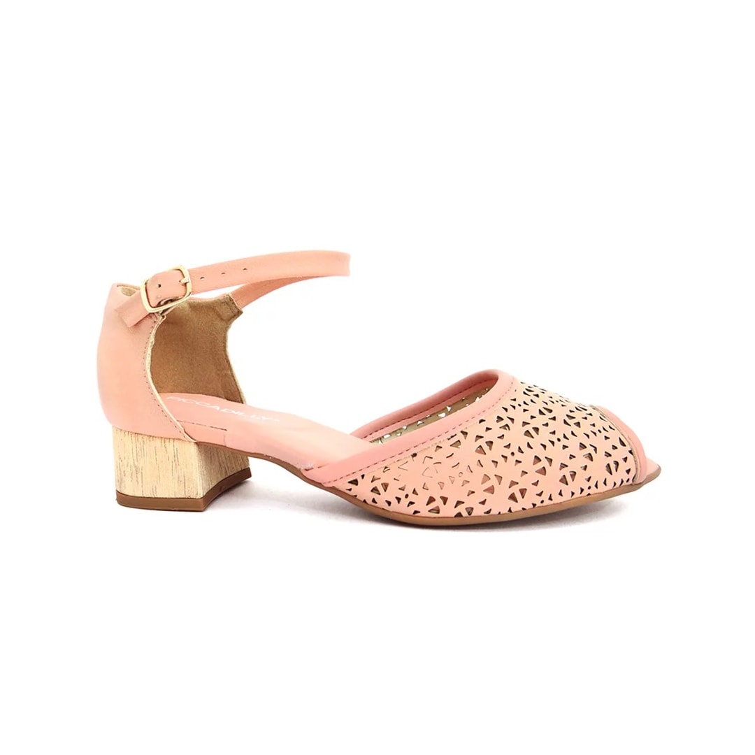 Sandália Piccadilly Salto Baixo 114050 Pessego