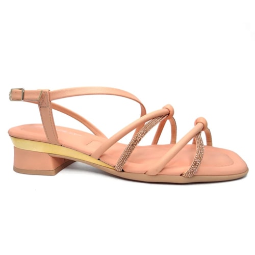 Sandalia Piccadilly Salto Baixo 475003 Rose