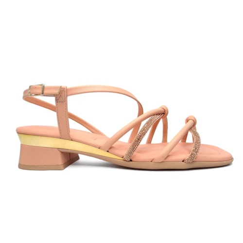 Detalhe - Sandália Piccadilly Salto Baixo 475003 Rose