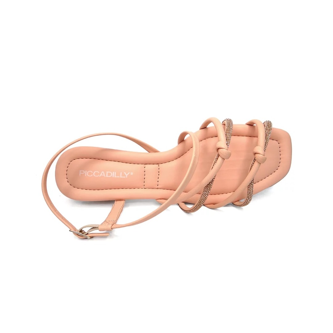 Sandália Piccadilly Salto Baixo 475003 Rose