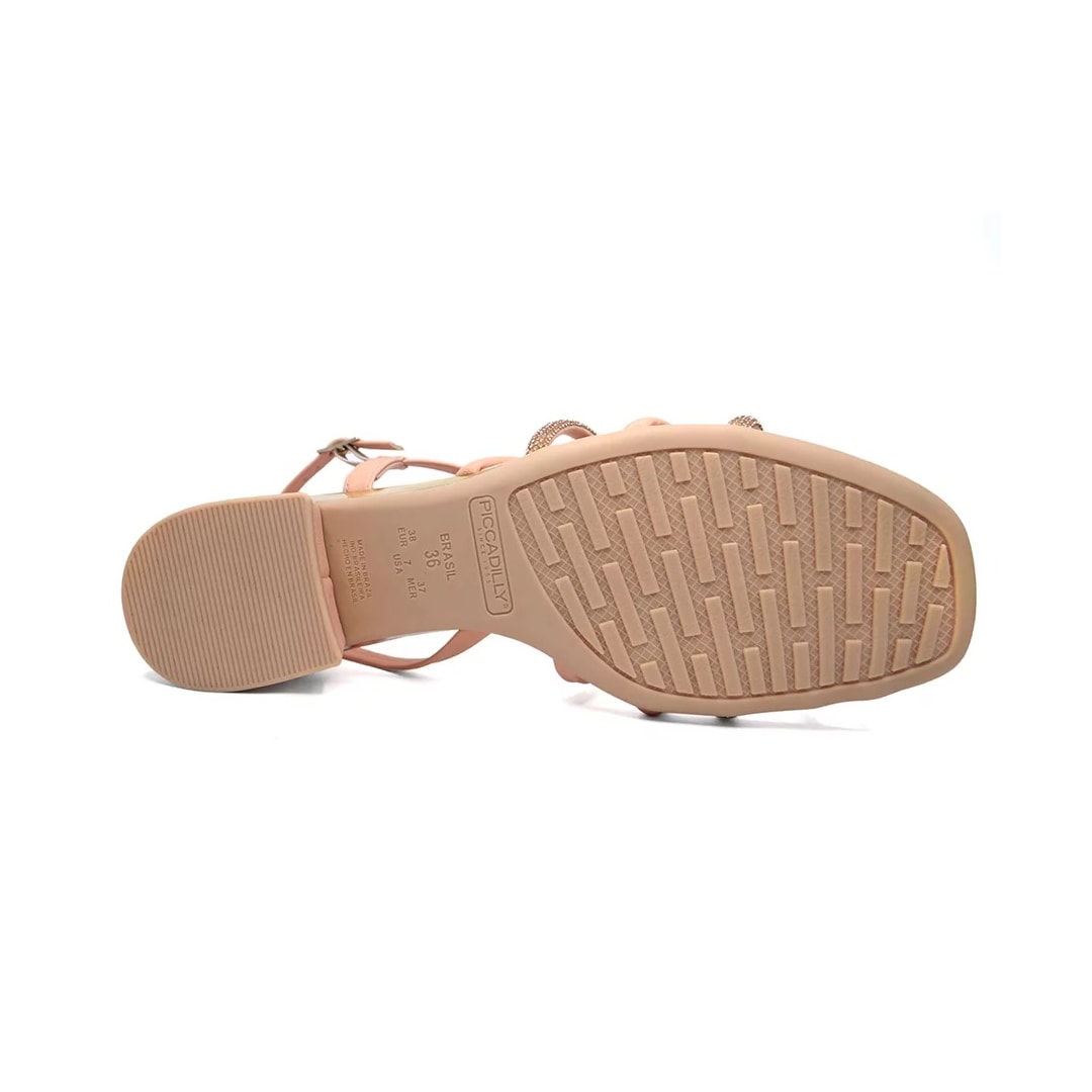 Sandália Piccadilly Salto Baixo 475003 Rose Sandália Piccadilly Salto Baixo 475003 Rose