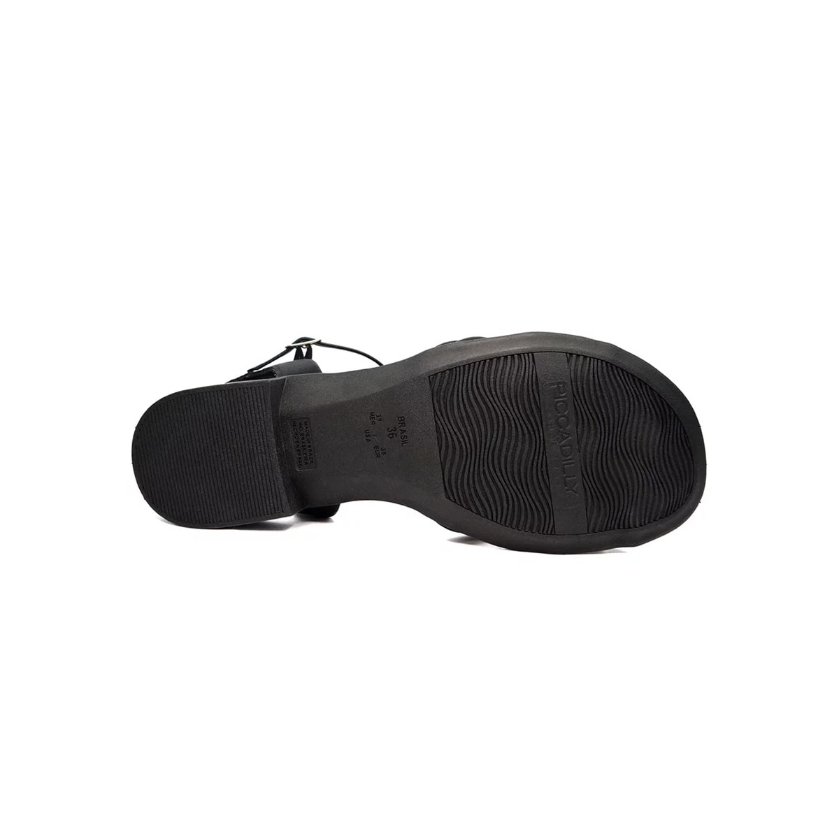 Sandália Piccadilly Salto Baixo 590021 Preto Sandália Piccadilly Salto Baixo 590021 Preto