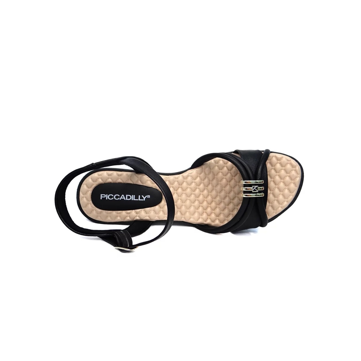 Sandália Piccadilly Salto Baixo 590021 Preto Sandália Piccadilly Salto Baixo 590021 Preto