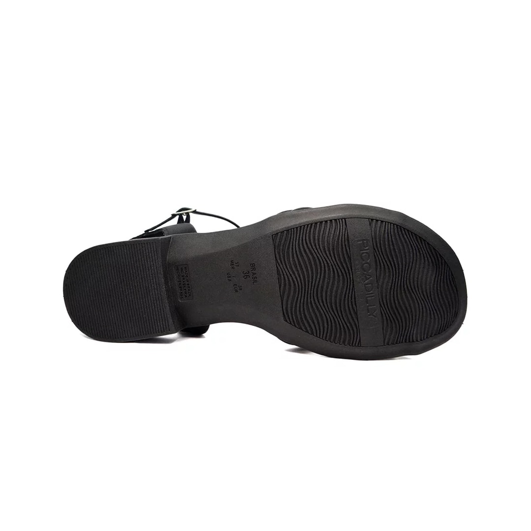 Sandália Piccadilly Salto Baixo 590021 Preto