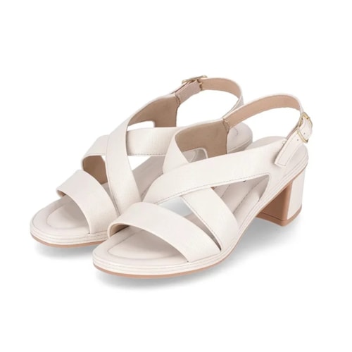 Sandalia Piccadilly Salto Bloco 566052 Off White