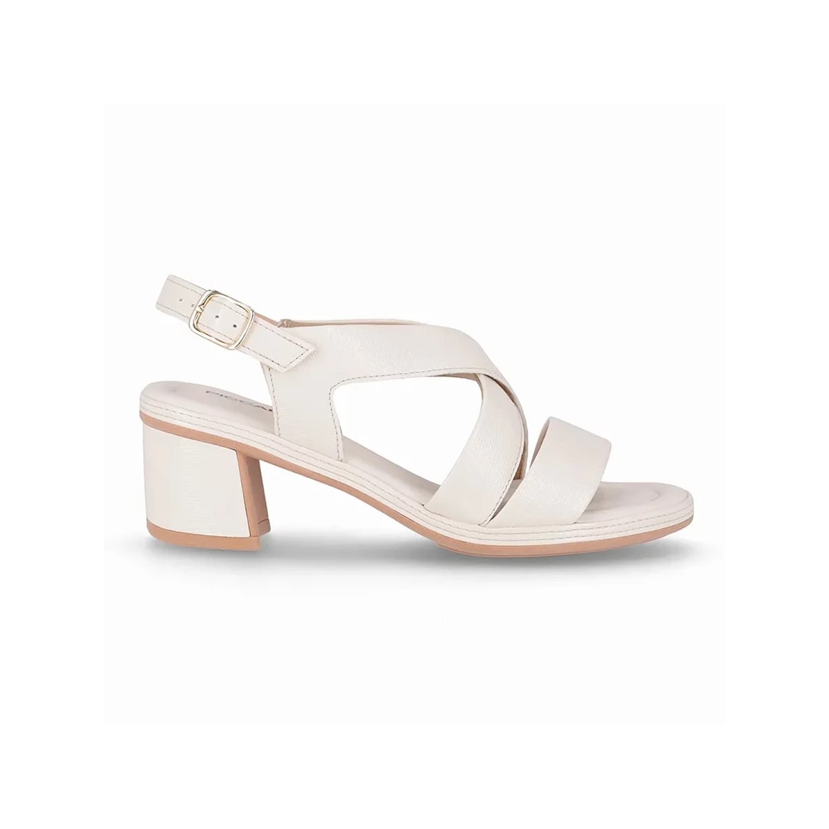 Sandália Piccadilly Salto Bloco 566052 Off White Sandália Piccadilly Salto Bloco 566052 Off White