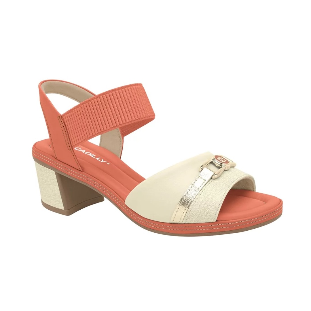 Sandália Piccadilly Salto Bloco 566056 Coral Sandália Piccadilly Salto Bloco 566056 Coral
