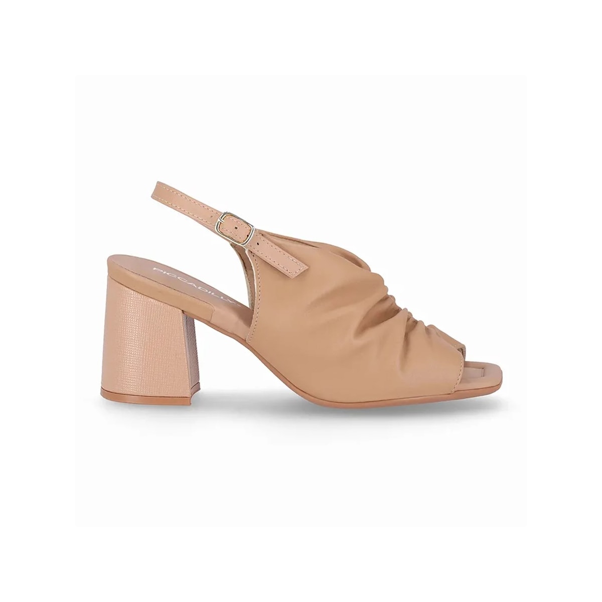 Sandália Piccadilly Salto Bloco 626021 Nude Claro Sandália Piccadilly Salto Bloco 626021 Nude Claro