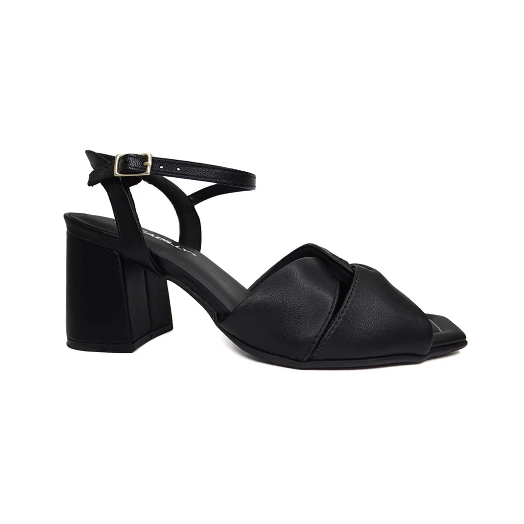 Sandália Piccadilly Salto Bloco 626032 Preto