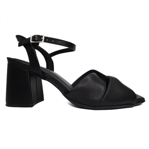 Detalhe - Sandália Piccadilly Salto Bloco 626032 Preto