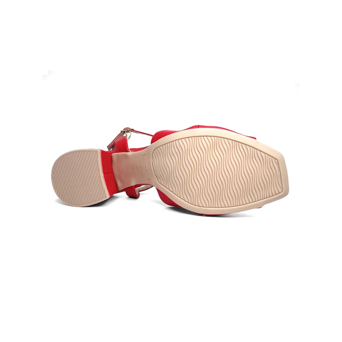 Sandália Piccadilly Salto Bloco 626032 Vermelho