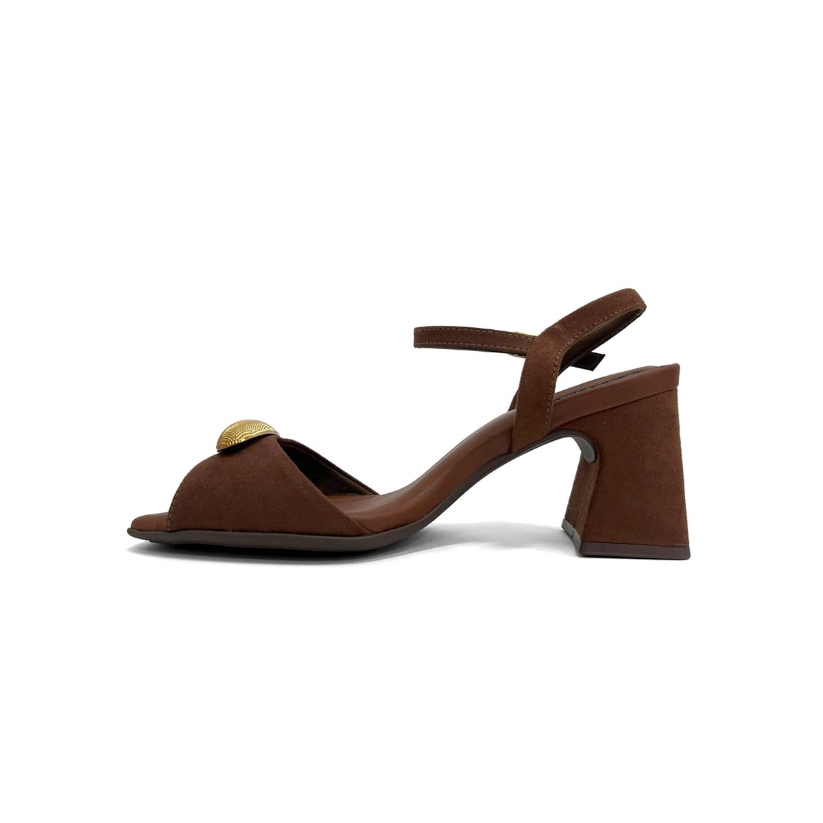 Sandália Piccadilly Salto Bloco 626053 Pinhão Sandália Piccadilly Salto Bloco 626053 Pinhão