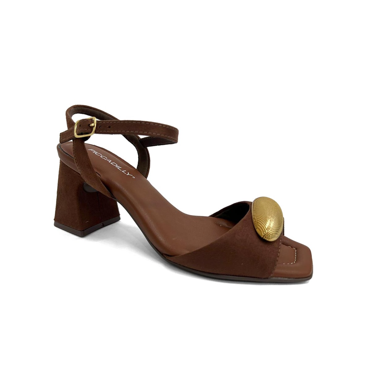 Sandália Piccadilly Salto Bloco 626053 Pinhão Sandália Piccadilly Salto Bloco 626053 Pinhão