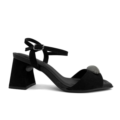 Detalhe - Sandália Piccadilly Salto Bloco 626053 Preto
