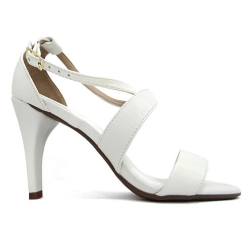 Detalhe - Sandália Piccadilly Salto Bloco Alto 727047 Branco