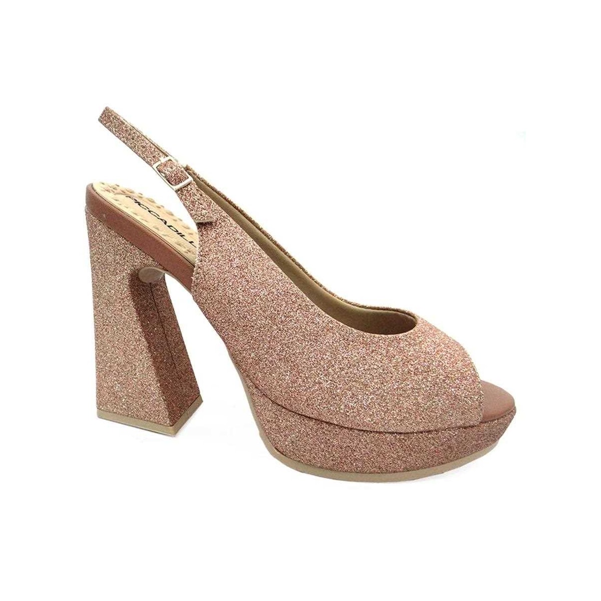 Sandália Piccadilly Salto Bloco Alto 818009 Ouro Rosado Sandália Piccadilly Salto Bloco Alto 818009 Ouro Rosado