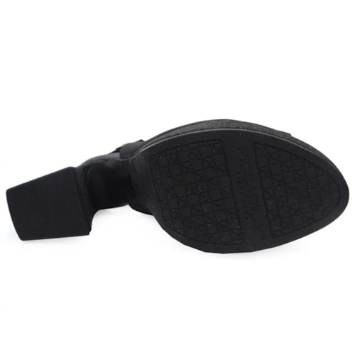 Detalhe - Sandália Piccadilly Salto Bloco Alto 818009 Preto Absoluto