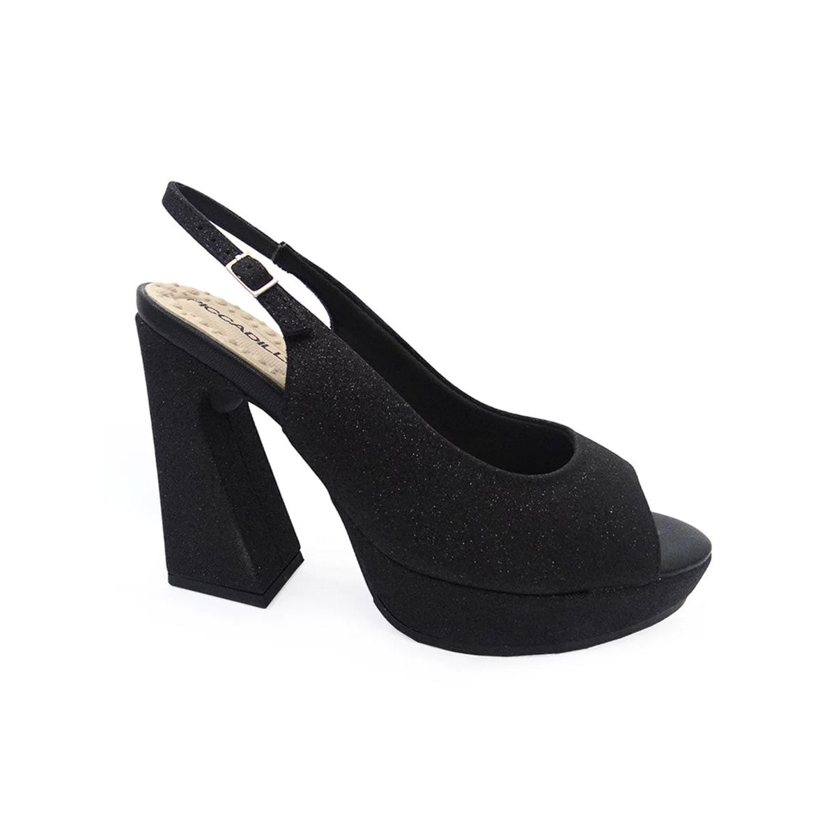 Sandália Piccadilly Salto Bloco Alto 818009 Preto Absoluto Sandália Piccadilly Salto Bloco Alto 818009 Preto Absoluto