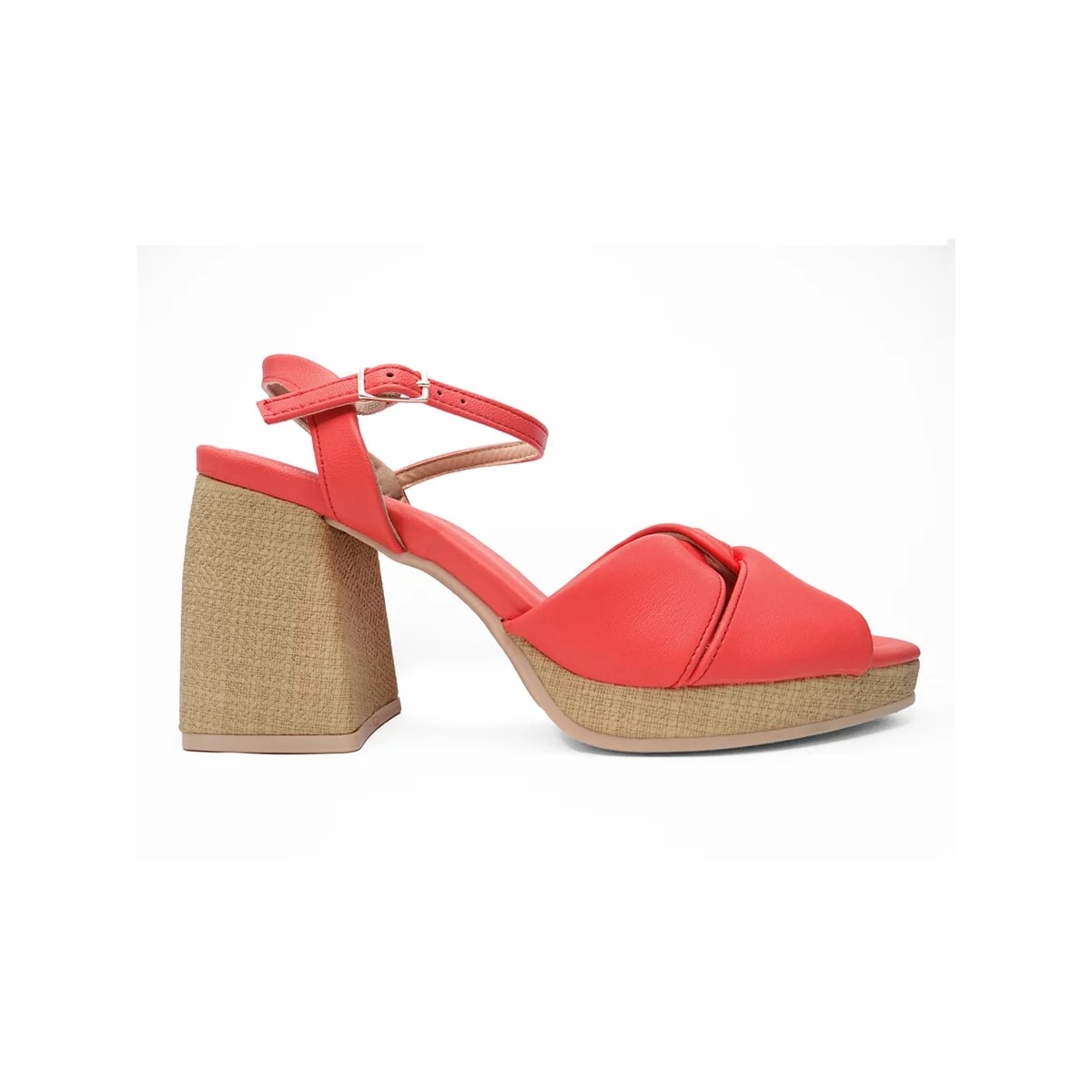 Sandália Piccadilly Salto Bloco Medio 771002 Goiaba Sandália Piccadilly Salto Bloco Medio 771002 Goiaba